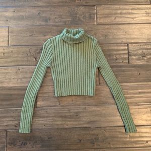 Cropped Turtleneck Sweater